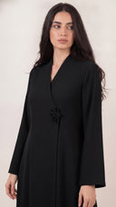 The Heba Floral Button Detail Abaya