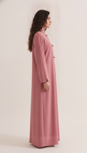 The Sheikah Mandarin Collar Abaya with Braided Closures