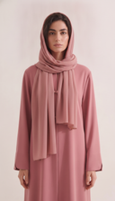The Sheikah Mandarin Collar Abaya with Braided Closures