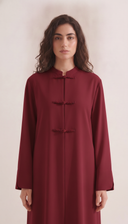The Sheikah Mandarin Collar Abaya with Braided Closures