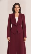 The Sajida Tailored Drape Collar Open Abaya