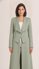The Sajida Tailored Drape Collar Open Abaya