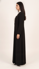 The Hakima Scalloped Neckline Button Detail Abaya