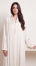 The Samah Pleated Yoke Open Front Abaya