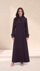 The Jabeen Tailored Abaya with Lace Cuff Detail