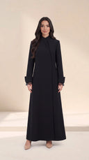 The Jabeen Tailored Abaya with Lace Cuff Detail