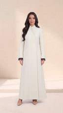 The Jabeen Tailored Abaya with Lace Cuff Detail