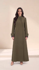 The Jabeen Tailored Abaya with Lace Cuff Detail