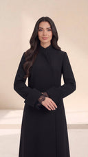 The Jabeen Tailored Abaya with Lace Cuff Detail