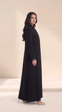 The Jabeen Tailored Abaya with Lace Cuff Detail