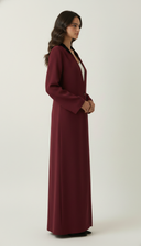 The Uzma Contrast Trim Open Abaya