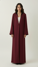 The Uzma Contrast Trim Open Abaya