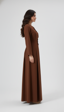 The Anoud Scallop Overlap Button Abaya