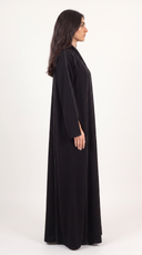 The Najoom Contrast Stitch Open Front Abaya