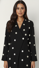 The Afnan Soft Wrap Polka Abaya