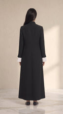 The Rasha Tailored Abaya with Pleated Cuff Detail