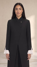 The Rasha Tailored Abaya with Pleated Cuff Detail