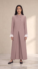 The Rasha Tailored Abaya with Pleated Cuff Detail