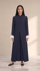 The Rasha Tailored Abaya with Pleated Cuff Detail