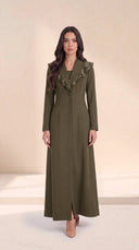 The Mariha Tailored Ruffle Lapel Abaya