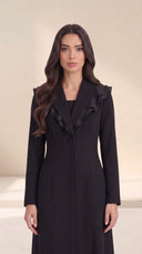 The Mariha Tailored Ruffle Lapel Abaya