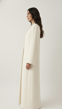The Rabeea Minimal Ruffle Button Front Abaya