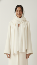 The Rabeea Minimal Ruffle Button Front Abaya