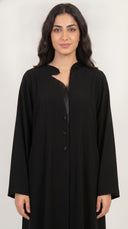 The Hasna Scalloped Collar Front-Close Abaya