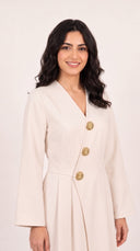 The Ayah Tailored Wrap Abaya with Statement Buttons