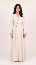 The Ayah Tailored Wrap Abaya with Statement Buttons