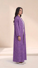 The Tanzila Tonal Floral Open-Front Abaya