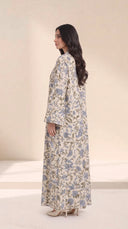 The Nisa Botanical Print Open-Front Abaya