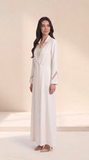 The Wahiba Tailored Abaya with Sheer Panel Detailing