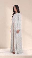 The Rabiha Palm Print Open-Front Abaya