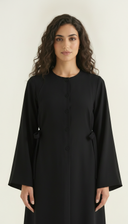 The Alyaana Side Tie Front-Open Abaya