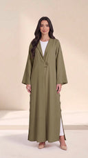 The Shaira Side Button Detail Abaya