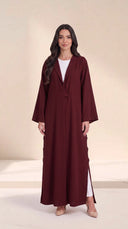 The Shaira Side Button Detail Abaya
