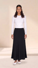 The Nadia Premium Satin Maxi Skirt