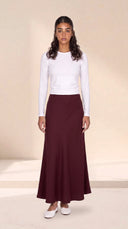 The Nadia Premium Satin Maxi Skirt
