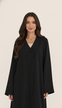 The Meher Minimal Button-Detail Abaya