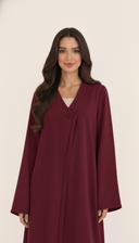 The Meher Minimal Button-Detail Abaya