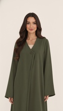 The Meher Minimal Button-Detail Abaya