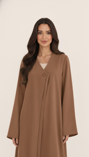 The Meher Minimal Button-Detail Abaya