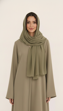 The Meher Minimal Button-Detail Abaya