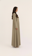 The Meher Minimal Button-Detail Abaya