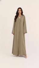 The Meher Minimal Button-Detail Abaya