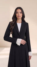 The Mariam Tailored Abaya with Pleated Cuff Detail