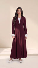 The Mariam Tailored Abaya with Pleated Cuff Detail