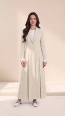 The Mariam Tailored Abaya with Pleated Cuff Detail