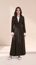 The Mariam Tailored Abaya with Pleated Cuff Detail
